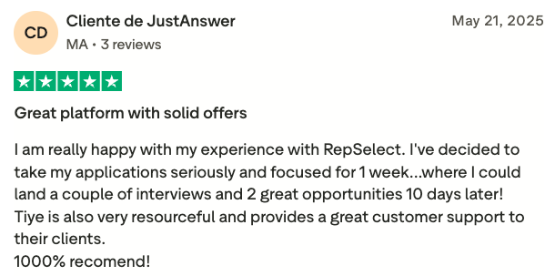 RepSelect user review